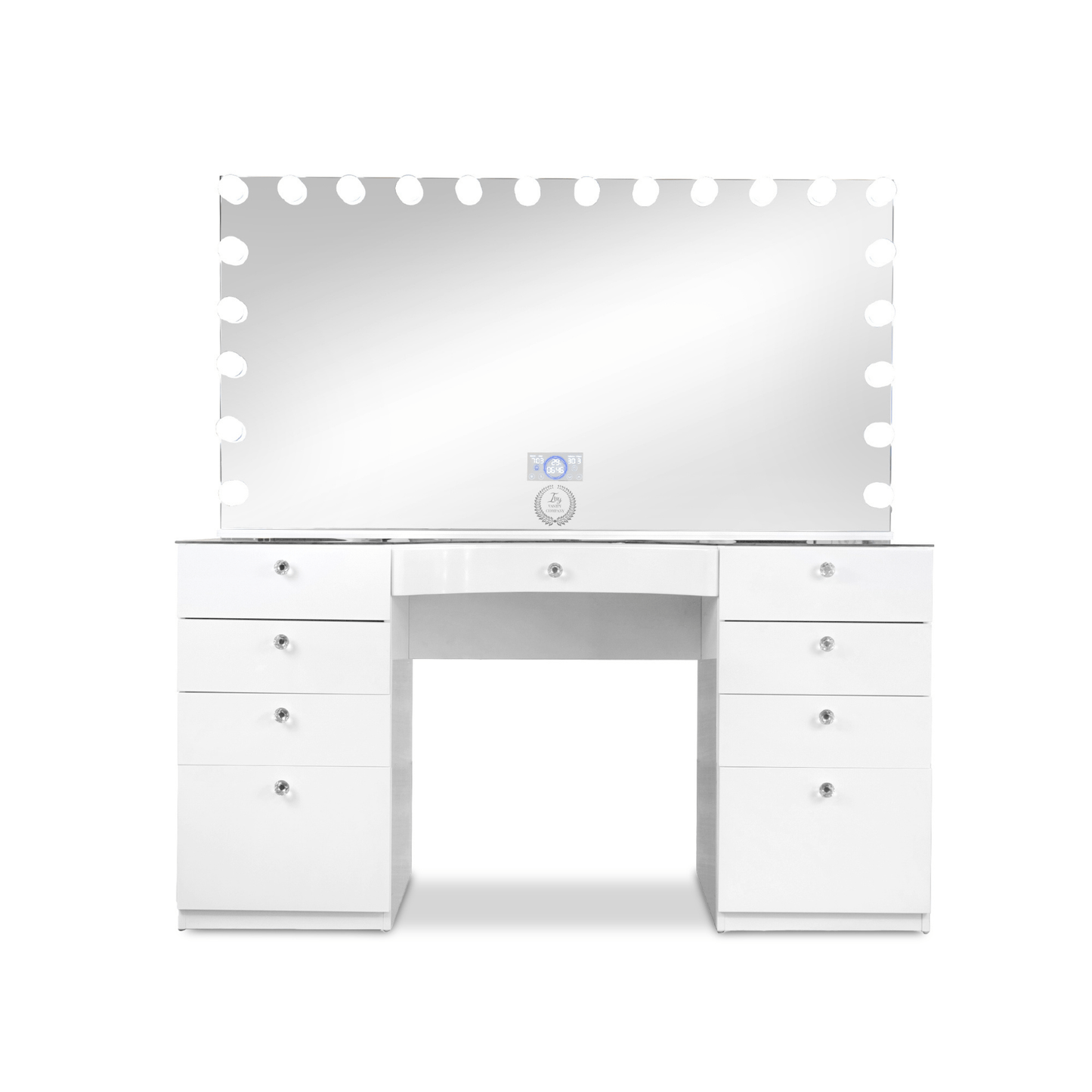 Royal-Station® XL + 22 LED Bulbs Mirror W/ Bluetooth and Charge port