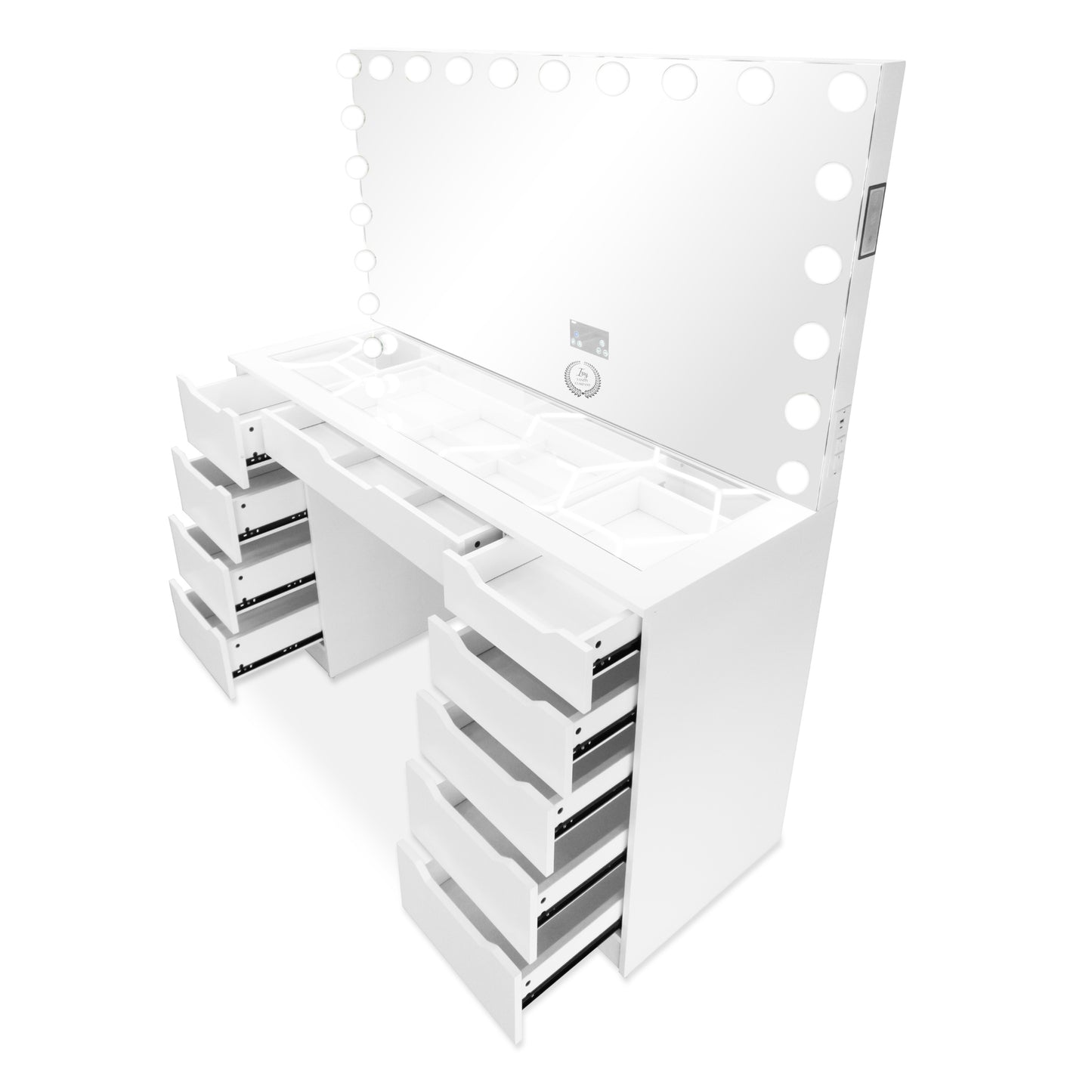 Pro-Station® XL + 20 LED Bulbs Mirror W/ Bluetooth and Charge port