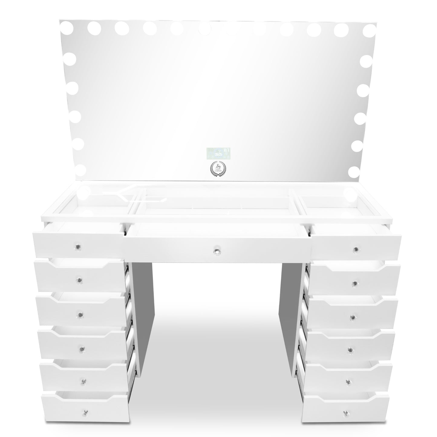 Glam-Station® XL + 22 LED Bulbs Mirror W/ Bluetooth and Charge port