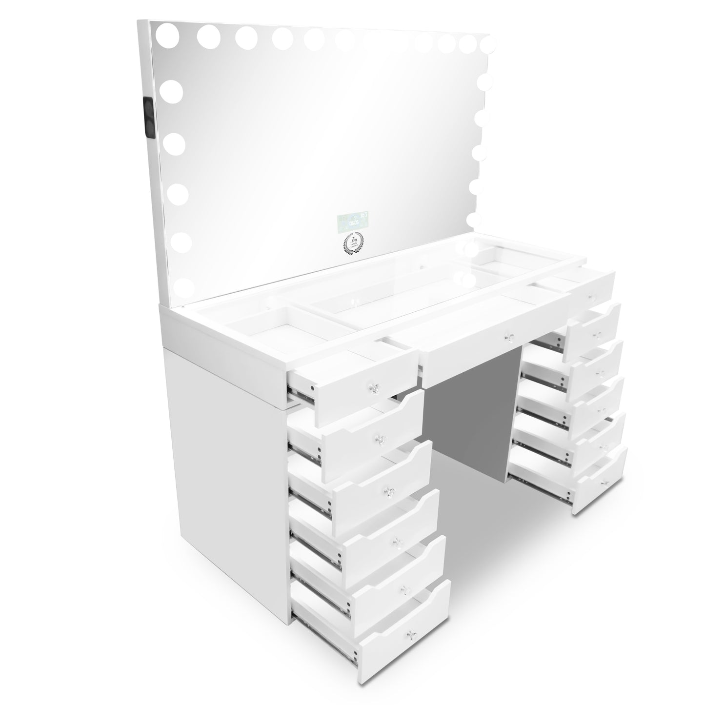 Glam-Station® XL + 22 LED Bulbs Mirror W/ Bluetooth and Charge port