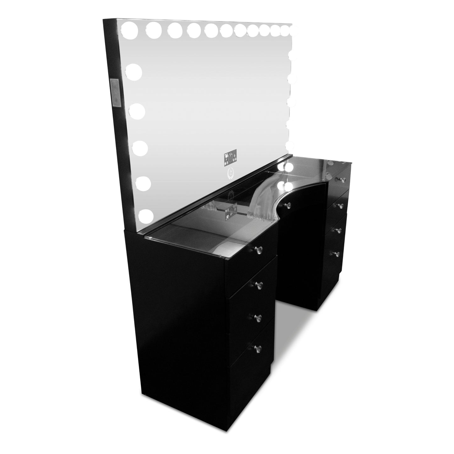 Royal-Station® XL + 22 LED Bulbs Mirror W/ Bluetooth and Charge port