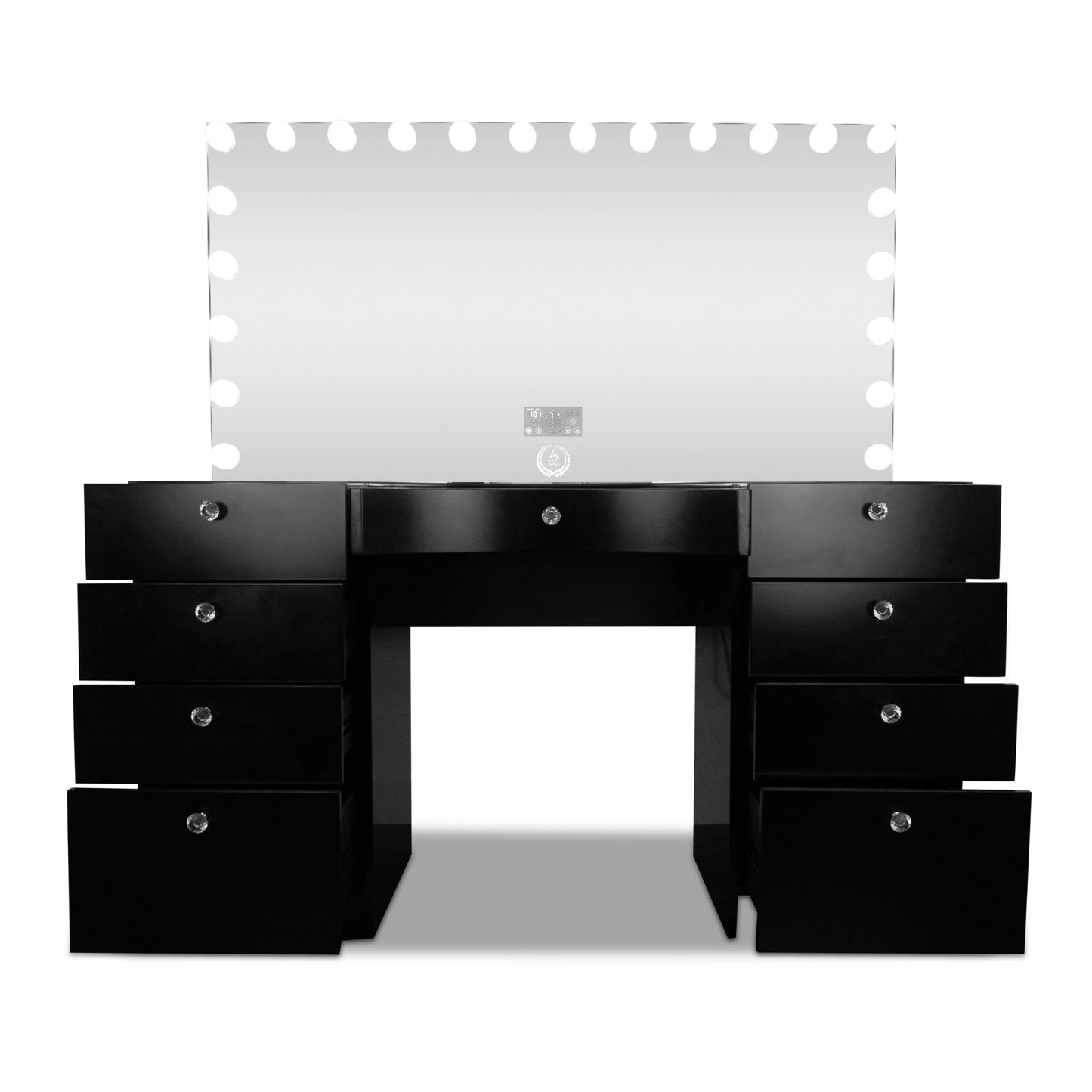 Royal-Station® XL + 22 LED Bulbs Mirror W/ Bluetooth and Charge port