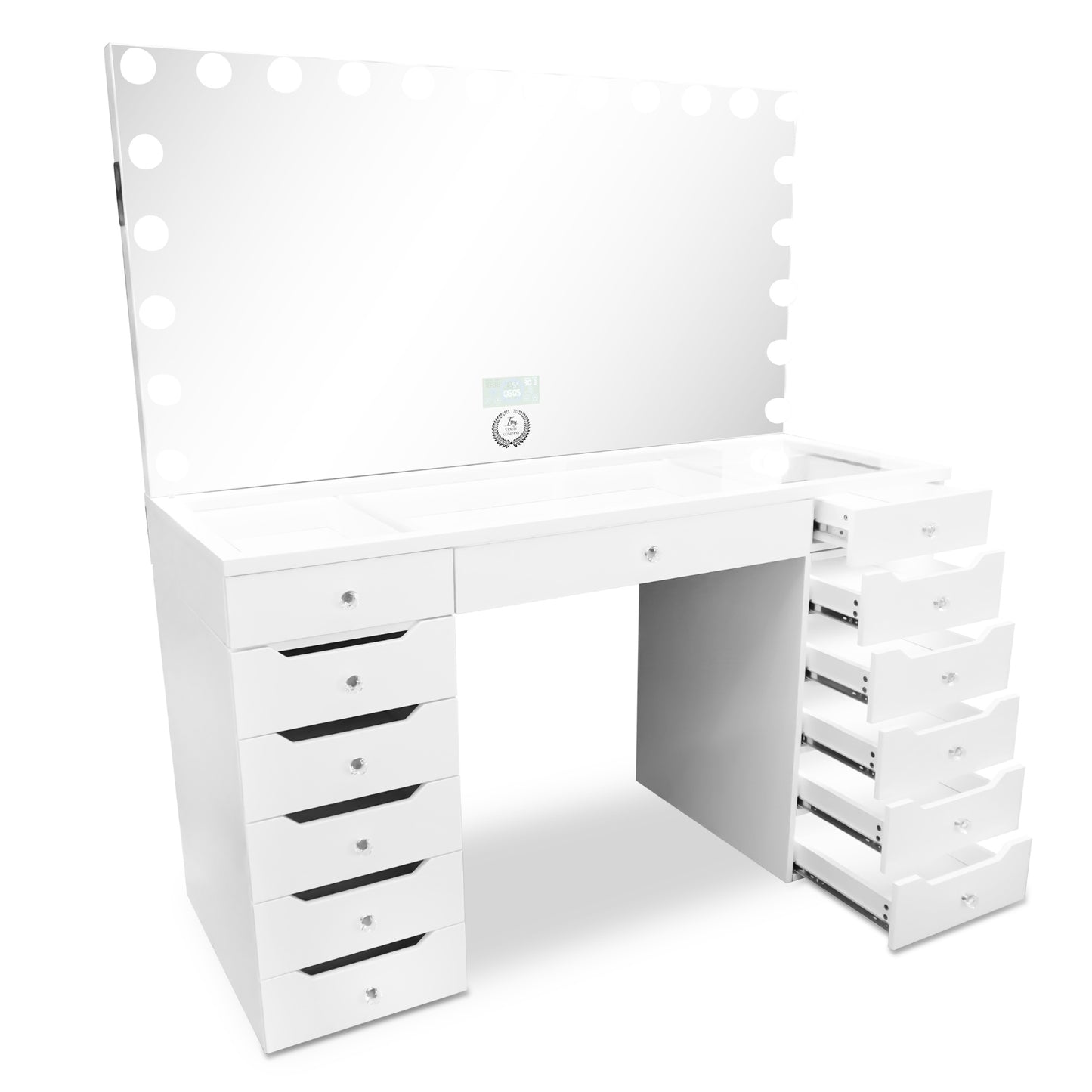 Glam-Station® XL + 22 LED Bulbs Mirror W/ Bluetooth and Charge port