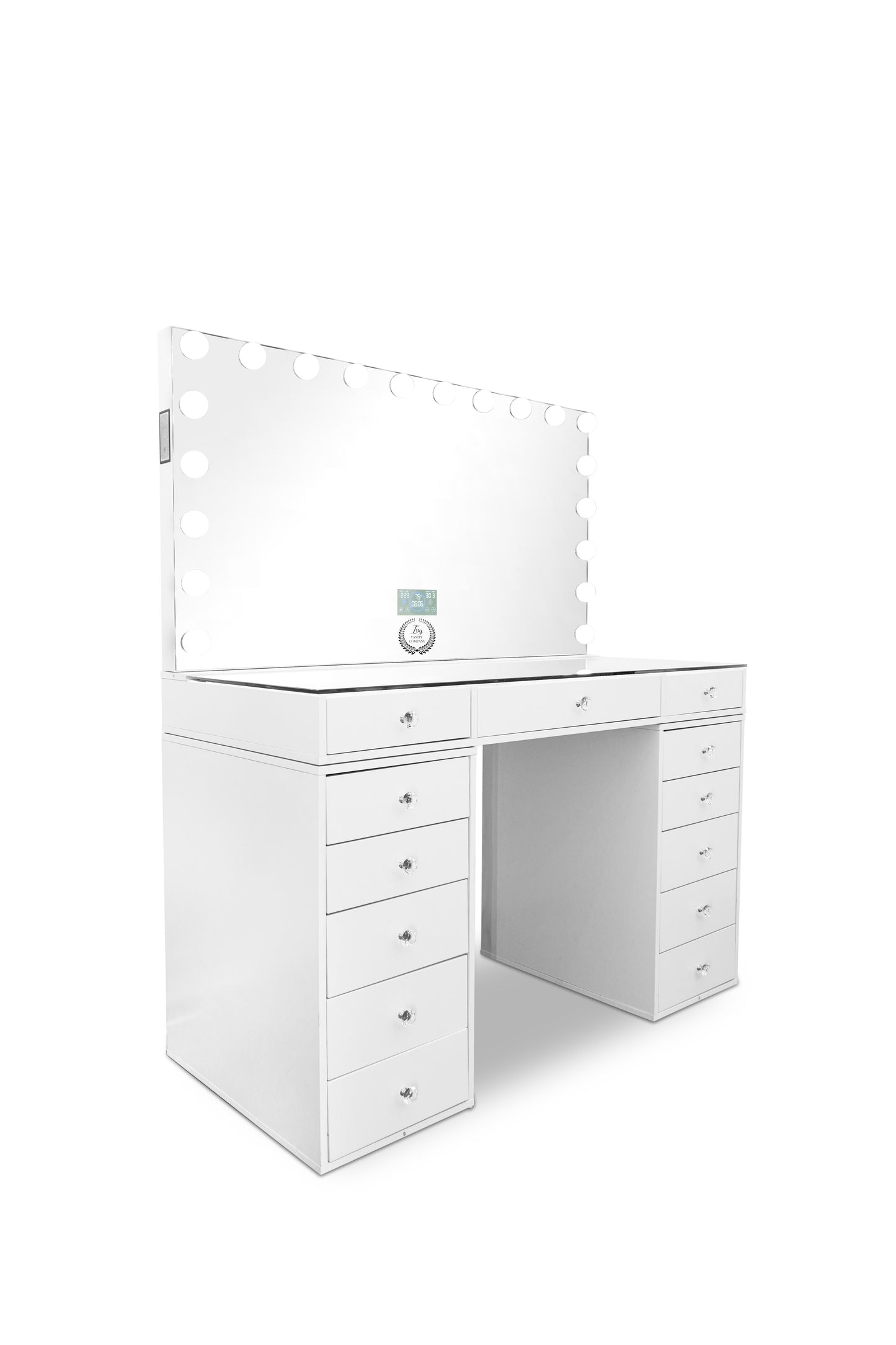 Classic-Station® + 20 LED Bulbs Mirror W/ Bluetooth and Charge port