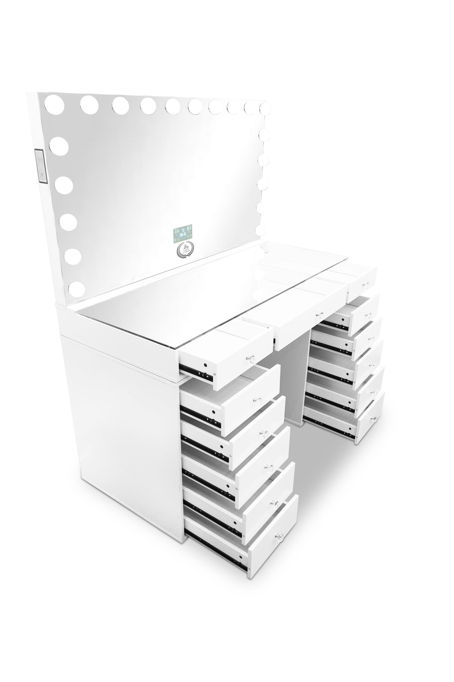Classic-Station® + 20 LED Bulbs Mirror W/ Bluetooth and Charge port