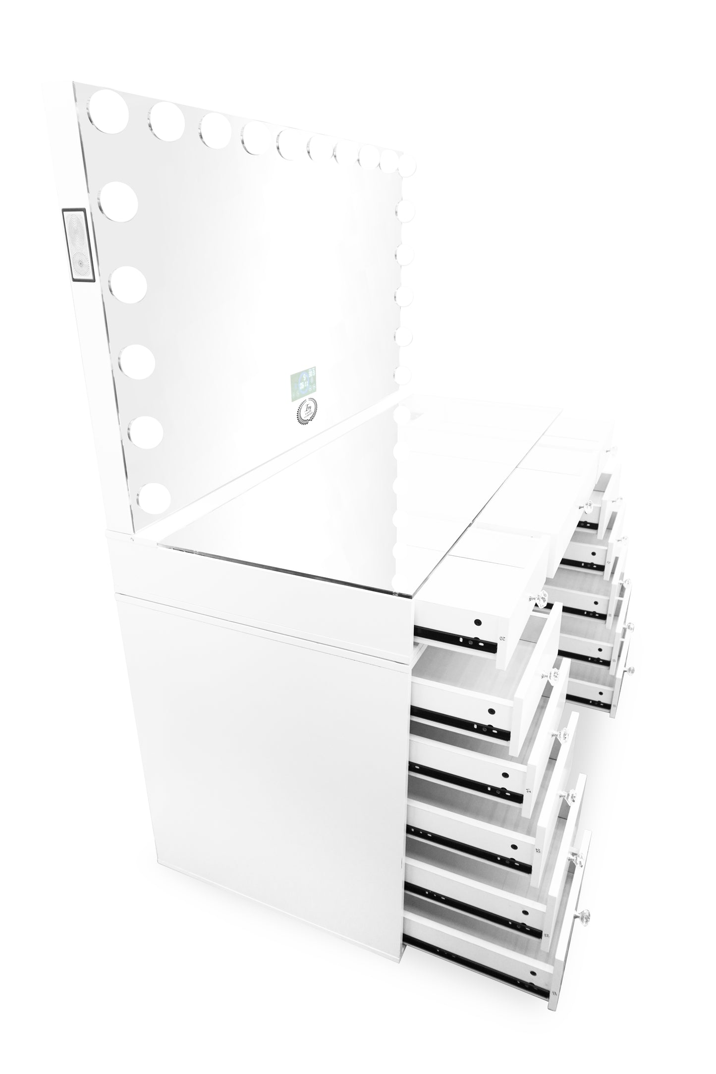 Classic-Station® + 20 LED Bulbs Mirror W/ Bluetooth and Charge port