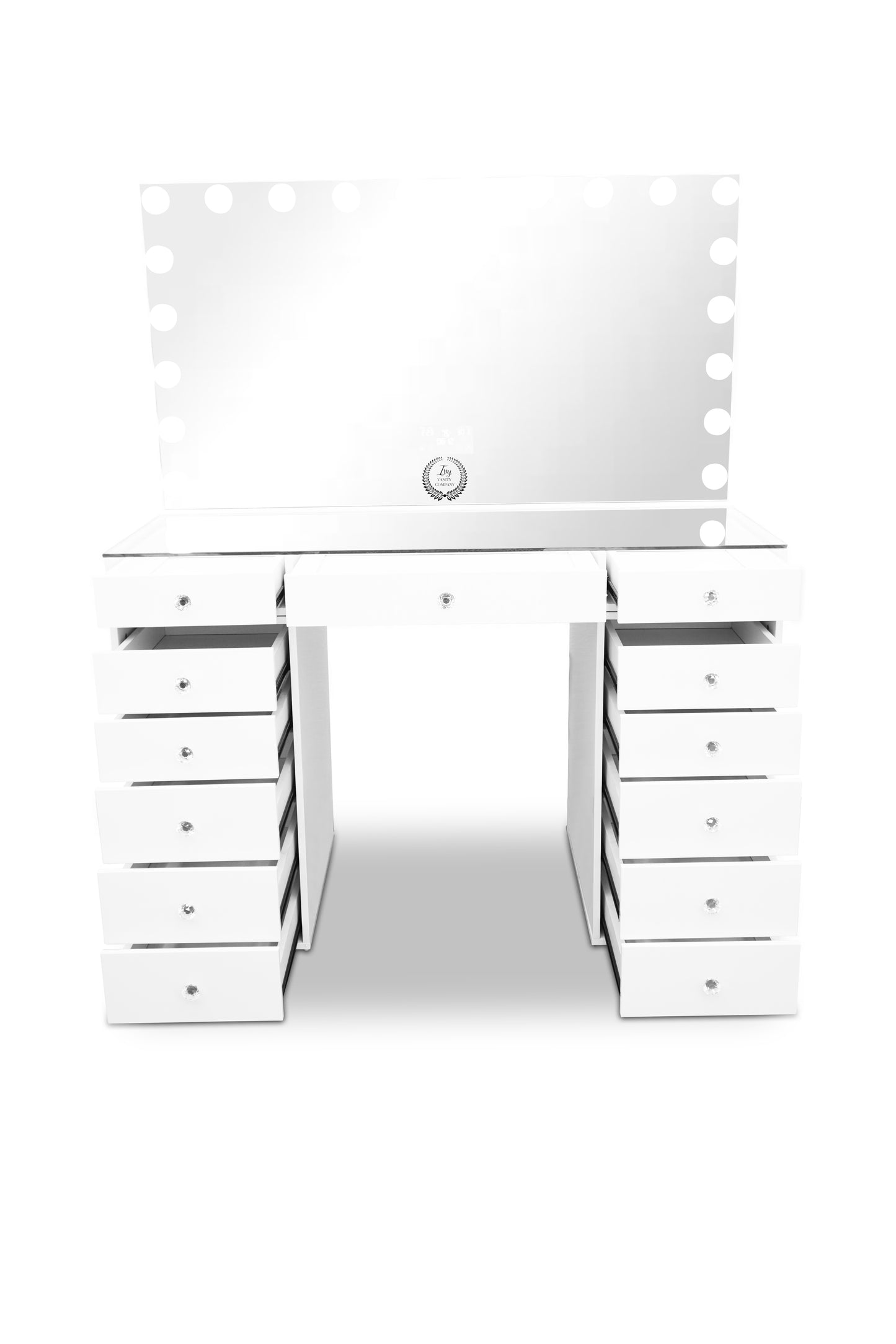 Classic-Station® + 20 LED Bulbs Mirror W/ Bluetooth and Charge port
