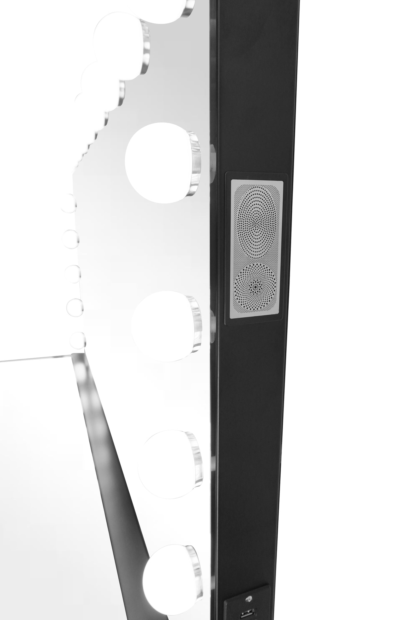 Classic-Station® + 20 LED Bulbs Mirror W/ Bluetooth and Charge port