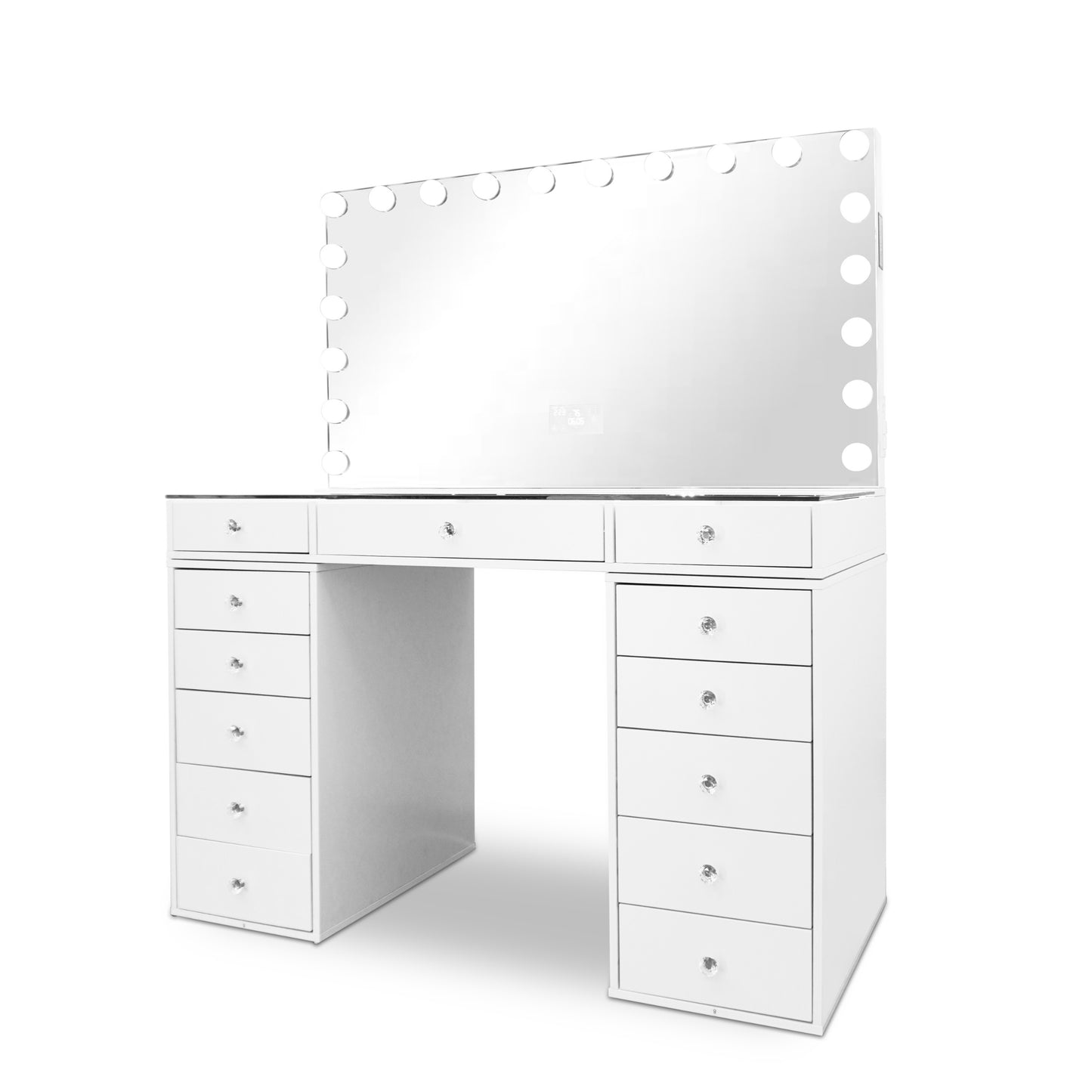 Classic-Station® + 20 LED Bulbs Mirror W/ Bluetooth and Charge port