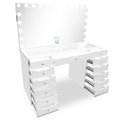 Glam-Station® XL + 22 LED Bulbs Mirror W/ Bluetooth and Charge port