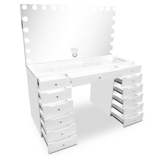 Glam-Station® + 22 LED Bulbs Mirror W/ Bluetooth and Charge port