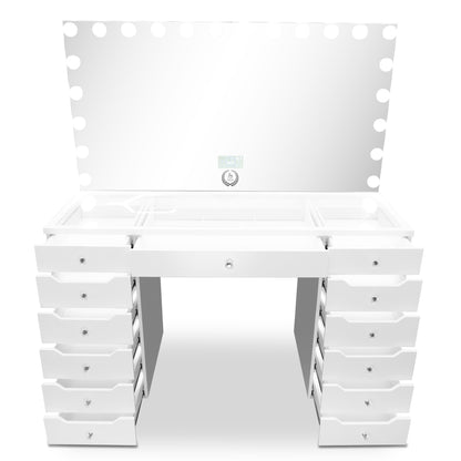 Glam-Station® XL + 22 LED Bulbs Mirror W/ Bluetooth and Charge port