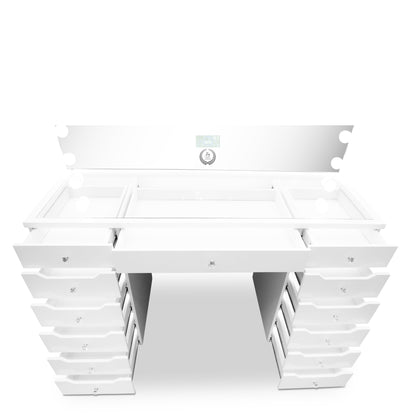 Glam-Station® XL + 22 LED Bulbs Mirror W/ Bluetooth and Charge port
