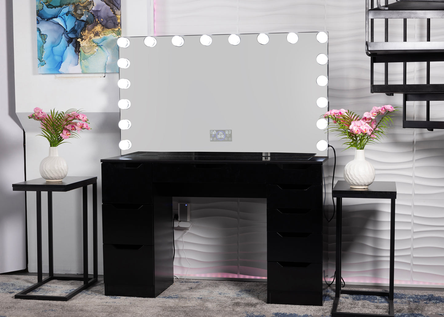Pro-Station® + 18 LED Bulbs Mirror